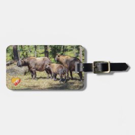 アジアのブータンの国産動物タキン科 ラゲッジタグ