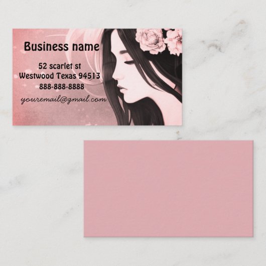 アジアのヘアフローラモデル 名刺 (正面/裏面)