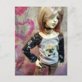 アジアのボール接合人形、ドールゾーンフロイ ポストカード (正面)