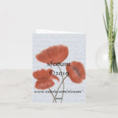 アジアのポピーのノートカード カード (裏面)