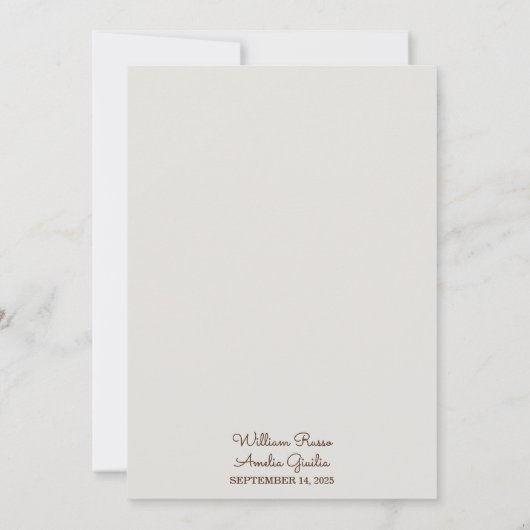 アジアのモダンフローラ中国のをバイリン結婚ガルで切り取る 招待状 (裏面)