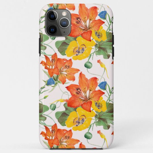 アジアのユリのチューリップ朝顔のパターン Case-Mate iPhoneケース (裏面)
