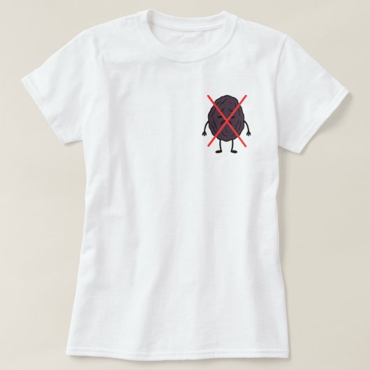 アジアのレーズン禁止 – コーナー Tシャツ (デザイン正面)