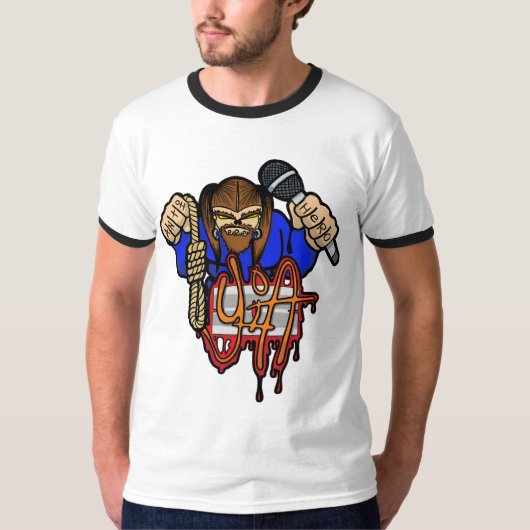 アジアのロゴの青年 Tシャツ (正面)