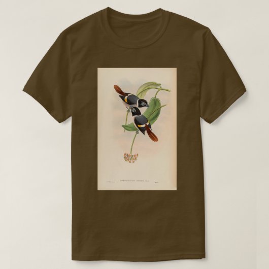 アジアのヴィンテージ鳥 Tシャツ (デザイン正面)