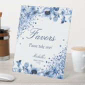 アジアの中国のライトブルーフローラの好意 台座サイン (インサイチュ)