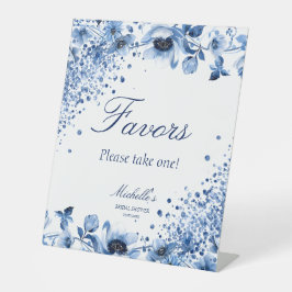 アジアの中国のライトブルーフローラの好意 台座サイン