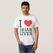 アジアの人々を愛してます Tシャツ (正面フル)