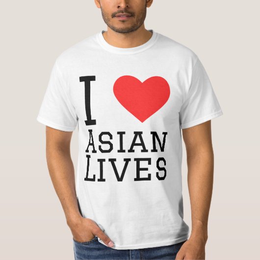 アジアの人々を愛してます Tシャツ (正面)