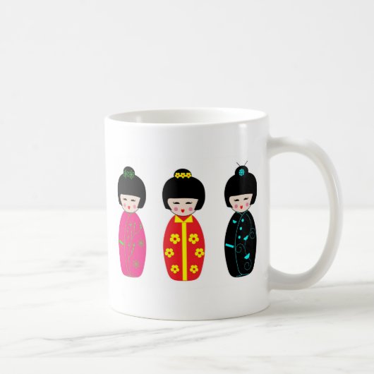 アジアの人形 コーヒーマグカップ (右)