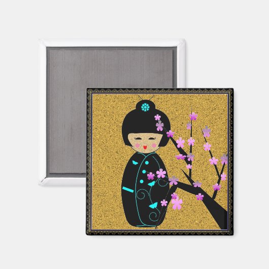 アジアの人形 マグネット (正面/裏面)