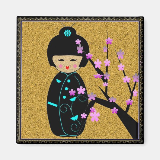 アジアの人形 マグネット (正面)