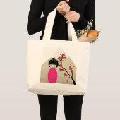 アジアの人形 ラージトートバッグ (正面(商品))