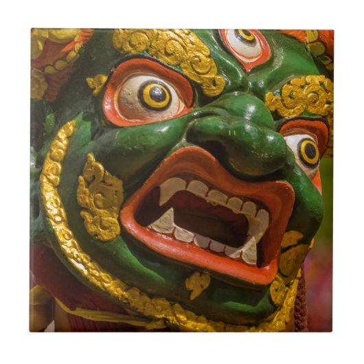 アジアの仮面舞踊家 タイル (正面)