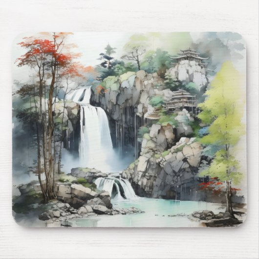 アジアの伝統的風景 マウスパッド (正面)