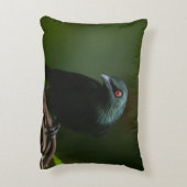 アジアの光沢のある星付きの鮮やかな赤い目 アクセントクッション (裏面(縦))