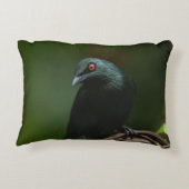 アジアの光沢のある星付きの鮮やかな赤い目 アクセントクッション (裏面)