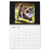 アジアの半長毛 カレンダー (2月 2027)