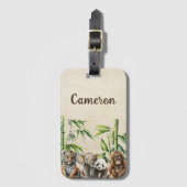 アジアの可愛らしい赤ちゃん動物 ラゲッジタグ (正面縦)