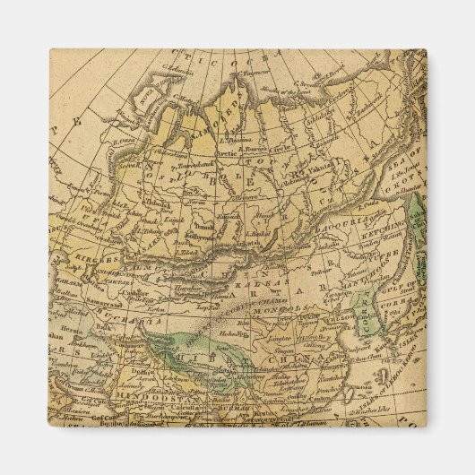 アジアの地図バイワーチェスター マグネット (正面)