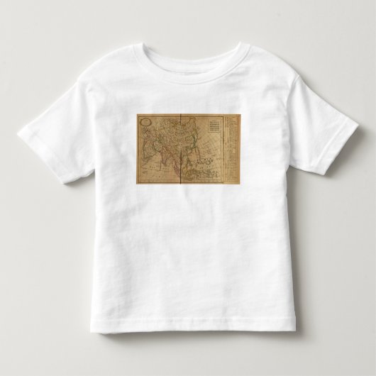 アジアの地図書の地図 トドラーTシャツ (正面)