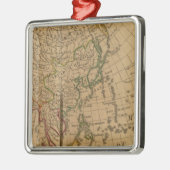 アジアの地図書の地図 メタルオーナメント (左)