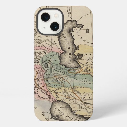 アジアの地図書の地図 iPhoneケース (裏面)