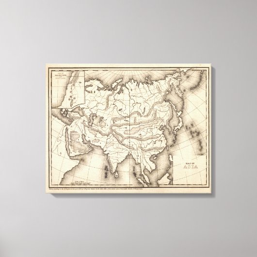 アジアの地図2 キャンバスプリント (正面)