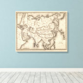 アジアの地図2 キャンバスプリント (インサイチュ (ウッドフロア))