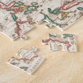 アジアの地図。ギヨームの地図と同じ ジグソーパズル (側面)