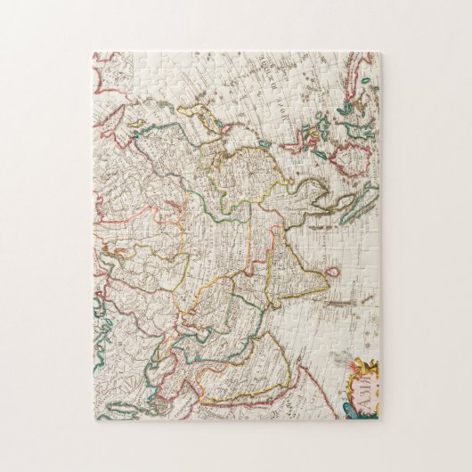 アジアの地図。ギヨームの地図と同じ ジグソーパズル (縦)