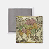 アジアの地図，ニュールンベルク， c.1730 マグネット (正面/裏面)