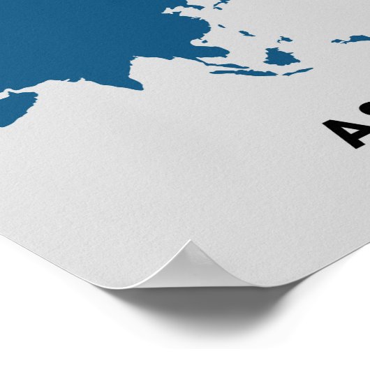 アジアの地図 ポスター (角)