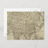 アジアの地図 ポストカード (正面/裏面)