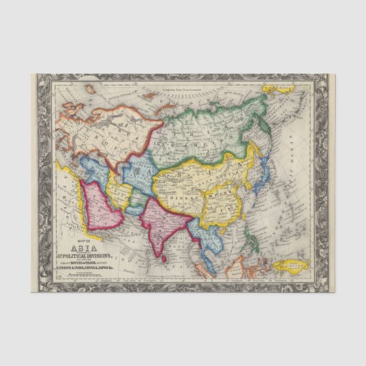 アジアの地図 薄葉紙 (正面)