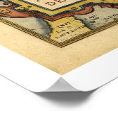 アジアの地図byオルテリアス1570 ポスター (角)