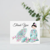 アジアの女の子ありがとう ポストカード (スタンド正面)