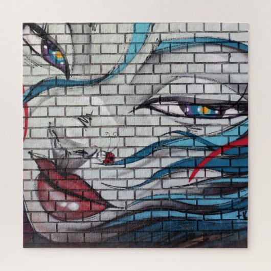 アジアの女の子のグラフィティ ジグソーパズル (縦)