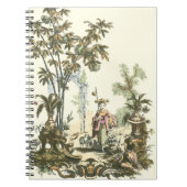 アジアの女性と動物の庭 ノートブック (正面)