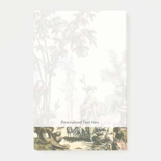 アジアの女性と動物の庭 ポストイット (正面)