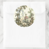 アジアの女性と動物の庭 ラウンドシール (バッグ)