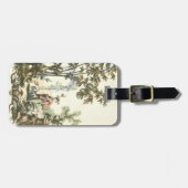 アジアの女性と動物の庭 ラゲッジタグ (正面横)