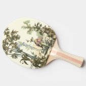 アジアの女性と動物の庭 卓球ラケット (横)