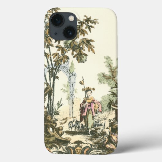 アジアの女性と動物の庭 Case-Mate iPhoneケース (裏面)