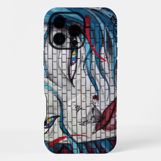 アジアの女性のグラフィティ iPhoneケース (裏面)