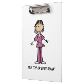 アジアの女性のナースクリップボード クリップボード (左)