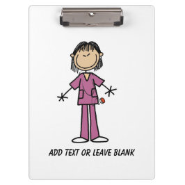 アジアの女性のナースクリップボード クリップボード