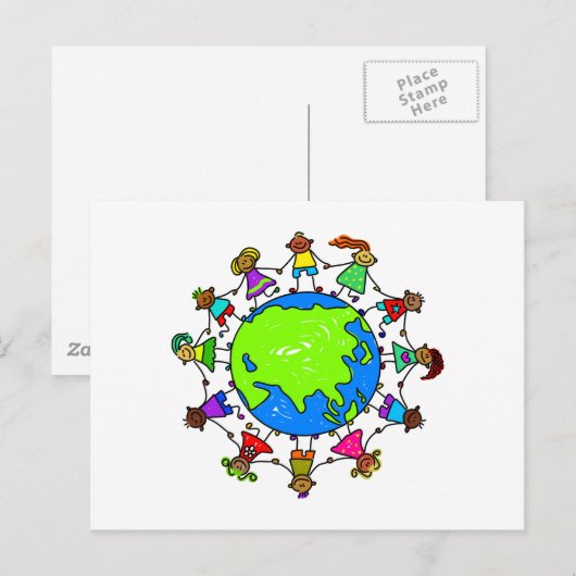 アジアの子供 ポストカード (正面/裏面)