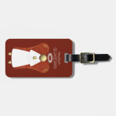 アジアの守護天使、赤（両面） ラゲッジタグ (正面横)