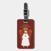 アジアの守護天使、赤（両面） ラゲッジタグ (正面縦)